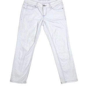 Seven7 Womens Straight Cropped Jeans White Size 6